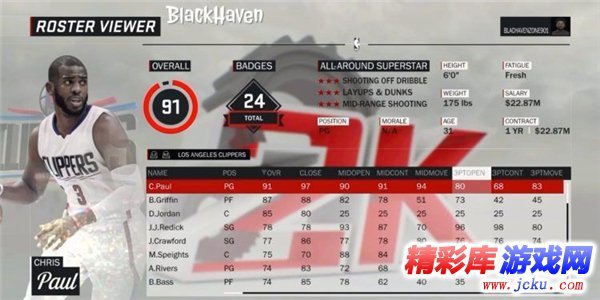 NBA2K17全球员能力值排名介绍 3