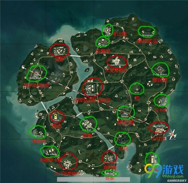 绝地求生4x4地图哪里资源多 绝地求生4x4地图资源分布攻略 3