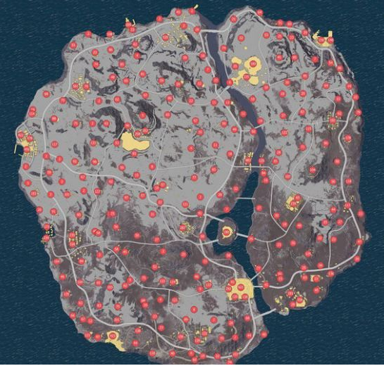 绝地求生雪地地图资源分布图分享 绝地求生雪地地图资源点一览 1